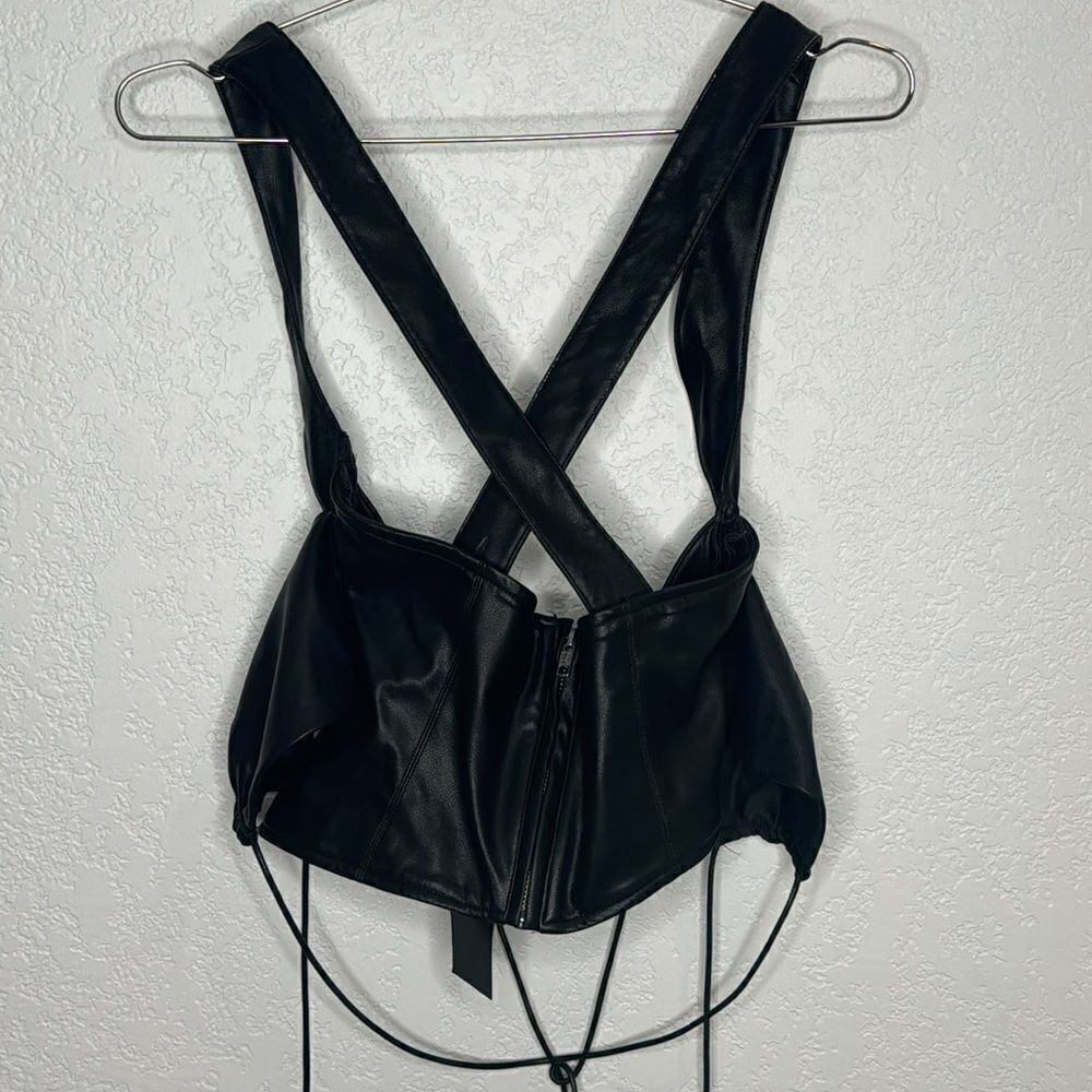 NWT H:ours Women's Adriana Black Crop-top XS - Picture 4 of 12
